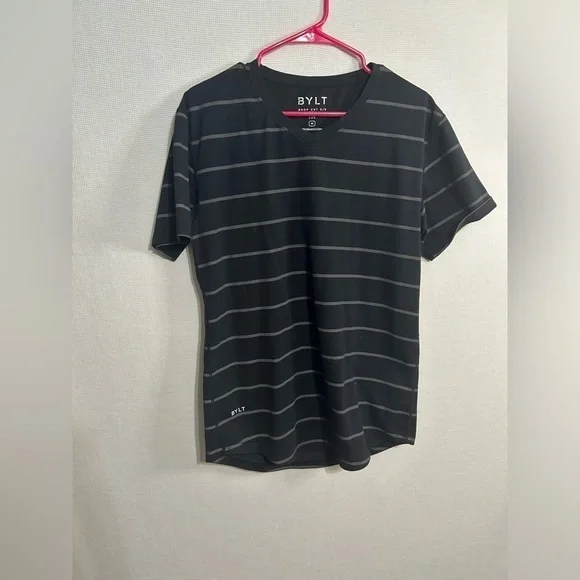 Men’s BYLT drop cut v neck lux tee shirt - Picture 1 of 5